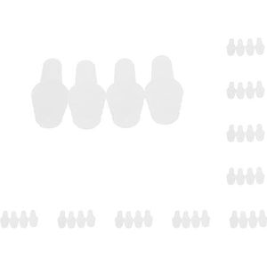 10 Set van 2 paar herbruikbare siliconen oordopjes voor vliegtuig reizen slaap stilte wit, 2,8 x 1,2 cm