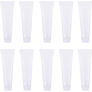 Wowlife 8ml Mini Clear Lege Lipgloss Balsem Container Zachte Buizen Make-up Doos (10 stuks)