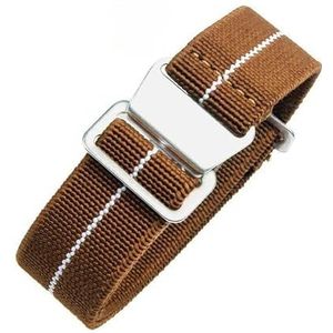 InOmak Stoffen horlogeband 18-22mm elastische nylon horlogeband, 22mm Rose Gold Buckle, Nylon