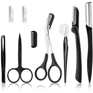 Wenkbrauw Pincet Set, Wenkbrauw Grooming Set 9 Stuks Roestvrijstalen Pincet Wenkbrauw Vormgereedschap Set, Voor Het Snel Trimmen van Wenkbrauwen - Unisex