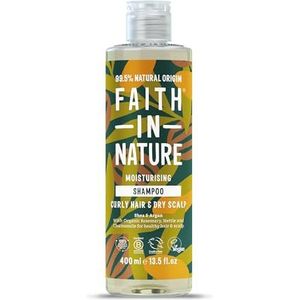 Faith In Nature Natuurlijke Shea & Argan Shampoo, verzorgend, veganistisch en dierproefvrij, zonder SLS of parabenen, voor normaal tot droog haar, 400 ml