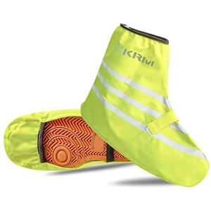 Nogsay Waterdichte overschoenen voor fiets, uniseks, waterdicht, regenschoenen, fietsoverschoenen, regenbescherming, beenkappen voor fietsers met reflectoren, fietsoverschoenen, regen