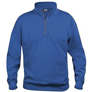 CLIQUE - Uniseks basic sweatshirt met halve ritssluiting van polyester, zacht, wasbestendig, voor wandelen, reizen, vrije tijd, Koninklijk, XXL