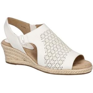 Easy Street Serena Wedge sandaal voor dames, Wit, 6 UK X-Wide