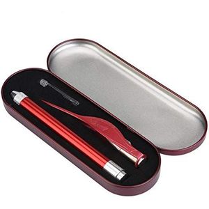 Baby-oorsmeerverwijderaarset Roestvrij staal Lichtgevend zichtbaar pincet Earpick Safe Soft Ear Pick Oorsmeerverwijderaarreiniger met opbergdoos voor babyoorreiniging (rood)