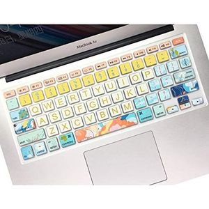 SANFORIN Toetsenbordhoes Zachte siliconen skin voor MacBook Pro 13/15 inch (met zonder Retina-display, 2015 of oudere versie), oudere MacBook Air 13 inch (A1466/A1369) (bloemen)