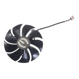 87mm T129215SU PLA09215S12H 12V 0.55A 4Pin grafische kaartventilator voor EVGA voor RTX 3070 3080 3090 XC3 ZWART voor GAMING(Brown connector)