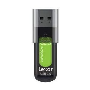 Lexar JumpDrive S57 USB-stick 32 GB USB type A 3.0 3.1 3.1 Gen 1, zwart, groen - USB-stick (32 GB, USB type A, 3.0 3.1 Gen 1), 130 MB/s, scrollen, zwart, groen