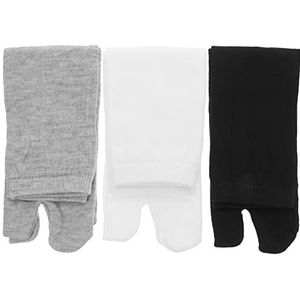ROSENICE Tabi Sokken 3 paar teensokken sportsokken Japanse elastische sokken (wit + grijs + zwart), zwart, wit, grijs, 35/44