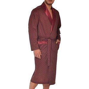 LEVERIE Luxe en hoogwaardige ochtendjas/badjas, made in EU, verschillende modellen, Bordeaux met patroon 2, L