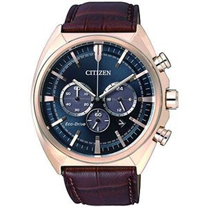 Citizen Heren chronograaf kwarts horloge met lederen armband CA4283-04L, bruin/zwart, armband