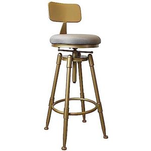 Barkruk Barstoelen Draaibarstoel Vintage Industriële Barkruk Goud Barkruk Keuken Eetkamerstoel In Hoogte Verstelbare Kruk Keukenstoelen Hoge Krukken (Color : 1pc, Size : Sitting Height 70-90cm)