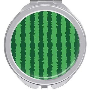 Groene Cartoon Watermeloen Compact Kleine Reizen Make-up Spiegel Draagbare Dubbelzijdige Pocket Spiegels voor Handtas Purse