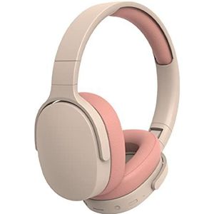 BSOMAM Draadloze Bluetooth-hoofdtelefoon, HiFi opvouwbare intelligente ruisonderdrukking, verstelbare draadloze headset met microfoon, stereo over-ear hoofdtelefoon voor sport reizen (roze)