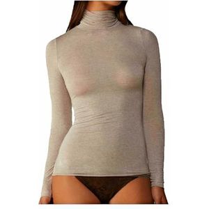 JADEA 4066 coltrui voor dames, lange mouwen, van modal en kasjmier, Natuurlijk., M