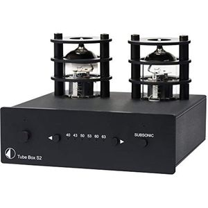 Pro-Ject - Tube Box S2 - Phono Voorversterker - Zwart - Aluminium/Metalen Behuizing