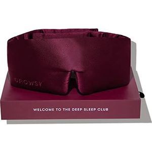 DROWSY Zijden slaapmasker, zachte zijden cocon voor luxe slaap in totale duisternis (La Vie En Rouge)