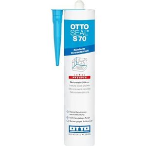 OTTOSEAL S70 natuursteen siliconen 310ml incl. kör4u spuitmond (C71 voeggrijs)