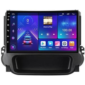 Dubbele DIN Android 14 autoradio voor Chevralet Malibu 2012-2015 9 Duim QLED Touch screen-met Draadloze Carplay Android Auto GPS navigatie 4G WiFi Stuurwielbediening achteruitrijcamera(P4 4G+WIFI 8Cor
