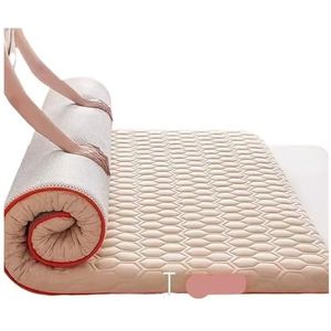 JMORCO Futon Latex matras, dikke tatami-mat, vloermat, opvouwbare tatami matrastopper zacht kussen voor slaapkamer, futon bed, sprei sponskussen (B 4 cm, 90 x 200 cm)