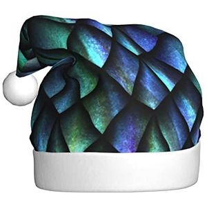 LAMAME 3D Magische Draak Schalen Patroon Gedrukt Kerst Hoed Kerst Decoratie Hoed Neutrale Kerstman Hoed