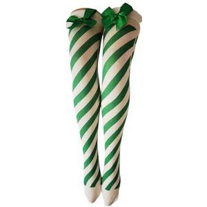 De mannen en vrouwen hebben skilaarzen sokken Dames Kerst Strik Overknee Sokken Multicolor Universele Maat(B triple double)