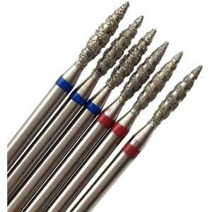 Diamanten nagelboortjesset, Verpakking van 10 diamant nagelboortjes for het reinigen van de nagelriemen van manicures(H0210sd-f(d))