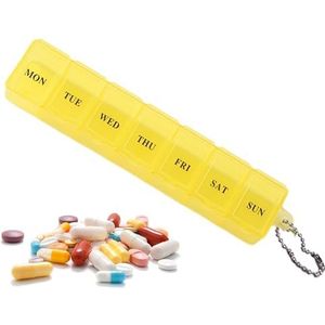 7-daagse pillen-organizer, transparante pillendoos-organizer voor dagelijks gebruik, -medicijnorganizer, draagbare medicijnorganizer, opslag voor medicijnen, portemonnee, tas Bseid