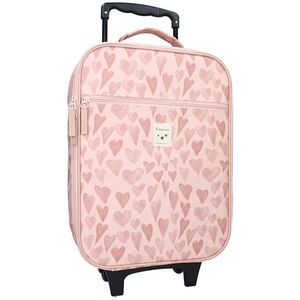 Vadobag Trolley koffer 15L kinderen meisjes kinderkoffer Trolly handbagage kindertrolley binnenmaten: 42x32x11 cm, roze, Zachte schaal