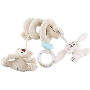 Baby spiraal bed kinderwagen speelgoed peuter activiteit wikkelen wieg opknoping decor pluche pop met de ingebouwde rammelaar van het konijn