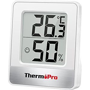 ThermoPro - TP49 - Digitale Hygrometer - Temperatuur- en Vochtigheidsmeter - Wit