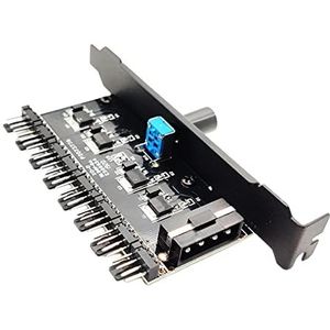 Suammiitstrieadea 12V Computer PC Case Koelventilator Hub Regulator 4Pin 3Pin Speed Controller 3, Set C, 3.9x2x1.2 Inch Pakket