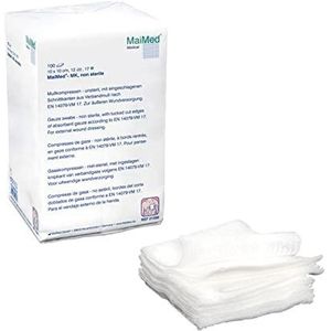 MaiMed Kompressen, niet-steriel, 10cm x 10cm, 12-voudig, art.nr. 21090, VE 100 stuks