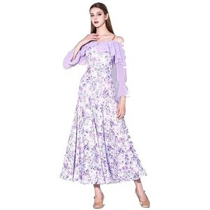 MLYYX Gedrukte Ballroom Dance Performance Dress Jarretels Waltz Foxtrot Practice Kostuums voor Vrouwen Mouwloze Cha Cha Salsa rok