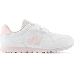 New Balance 500 Hook & Loop, gymschoenen voor meisjes en jongens, Wit, 28 EU