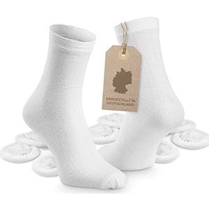 Theramaxx Wegwerpsokken zonder naad van katoen [10 stuks], universeel voor dames en heren, vooropgerold en comfortabel, herbruikbaar en biologisch afbreekbaar