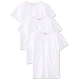 Tommy Hilfiger Heren T-shirt met korte mouwen en ronde hals (verpakking van 3, wit (white), S