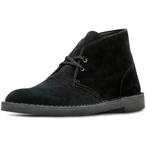 Clarks Bushacre 2 Chukka Boot voor heren, Zwart Suede, 47 EU