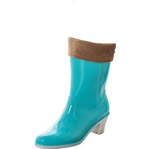 Waterdichte regenlaarzen for dames, halfhoge antislip regenlaarzen for dames, werklaarzen for buiten, tuinschoenen for nat weer, for tuinieren en buitenactiviteiten, duurzame en slipvaste zool, gemakk