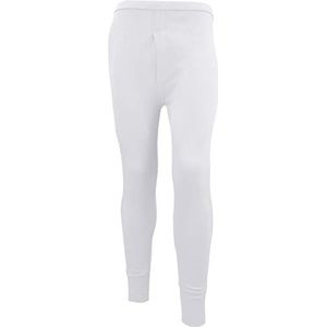 989Zé ENZO Thermische broek voor heren, lange onderbroek, broek, ondergoed, ski, winterwarmer, stretchbroek, Kleur: wit, XL