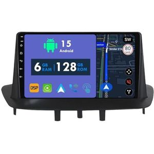 RoverOne Autoradio GPS voor Renault Megane 3 III Fluence 2008-2014 Carplay Android Auto Stereo Hoofdeenheid Bluetooth WiFi Radio Speler Sat Navigatie