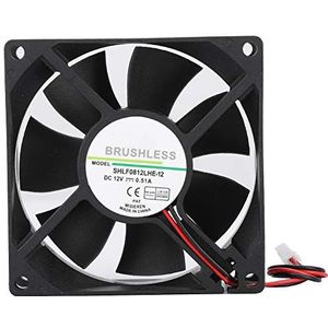 SHLF0812LHE 12 DC12V 0.51A, 2Pin Grote Lucht Volume Koeling 8CM Ventilator Koeler