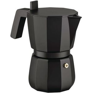 Alessi Moka Espressomachine, 6 kopjes, zwart