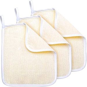 3Pcs Exfoliërende Gezicht En Lichaam Handdoek Zachte Weave Baddoek Exfoliërende Scrub Doek Massage Baddoek Voor Unisex Mannen Vrouwen