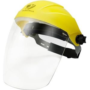 CCLIFE Transparant, instelbaar beschermend gezichtsscherm met PC-vizier en verstelbare hoofdband, ideaal voor lassen, metaalsnijden en spat- en hoofdbescherming