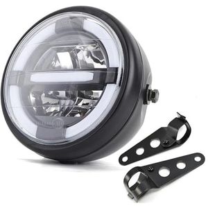 LED koplamp 7"" Inch Motorfiets LED Koplamp Hi/Lo Beam Assemblage Lamp Projector Voor Bobber led-motorlamp(Style 2)