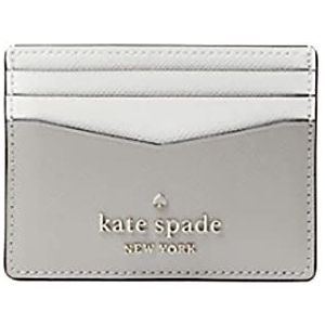 Kate Spade Staci Colorblock Slim Card Case Kaarthouder in Nimbus Grijs, Nimbus Grijs, S, Slim Kaarthouder