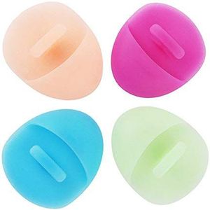 4Pcs Siliconen Bad Body Borstel Exfoliërende Terug Scrubber Gezichtsreiniging Borstel Zachte Massage
