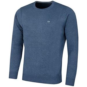 Calvin Klein Heren trui met ronde hals - Denim Gemêleerd - L