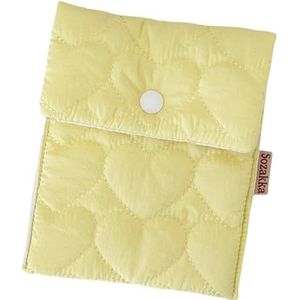 GMBYLBY Maandverband Opbergtas Pad Pouches Draagbare Periode Tampon voor Vrouwen Dames Dagelijks Gebruik, Geel Y, M, Klassiek